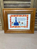 70’s Style Graphic of Mary, Mary Quite Contrary Nursery Rhyme Print by Karen Hoffman; Signed