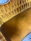 Antique Sofa, Gold Fabric***HEAVY ITEM***READ DETAILS ON PICK UP POLICY***