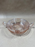 Pink Depression Glass Candy Dish With Handles
