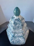 Three Hands Corp. Blue & White Floral Ceramic Lidded Ginger Jar