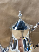(A) Silver Plate Footed Tea Pot