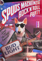 (A) Spuds Mackenzie Rock N’ Roll Party 1987 Vintage Bud Light Poster