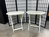 Pair of Off White Folding TV Trays, No stand