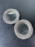 Pair of S. Kirk & Son Inc. Floral Embossed Sterling Silver Butter Pat Trays