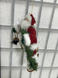 Santa on Snow Shoes Ornament