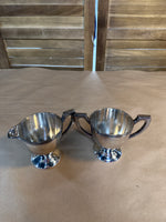 Benedict Silver Plate Creamer And Sugar