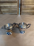 Benedict Silver Plate Creamer And Sugar