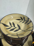 46-Piece Gibson Midnight Palm Stoneware China