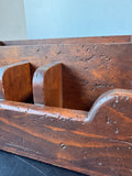 Heavyweight Vintage Wooden Desk Organizer