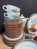 64-Piece Stangl Hand Painted Country Garden Floral China Set