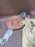 American Girl Doll Felicity Tea Lesson Gown Slippers Shoes Hat (A5)
