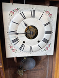 Vintage 8-Day Chime & Strike Clock with Pendulum