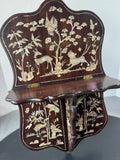 Mother of Pearl Inlay Vintage Asian Folding Wall Shelf