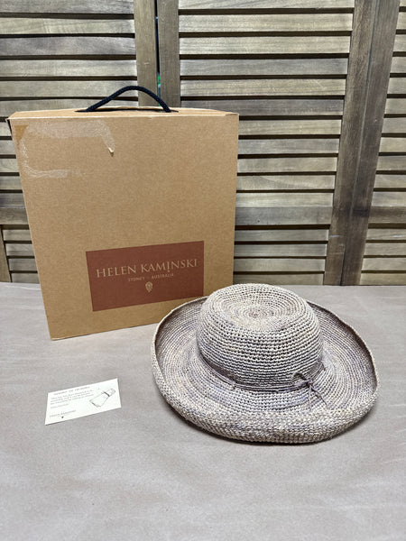 Womens Helen Kaminski Raffia Hat With Box