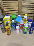 Lot of Household Cleaners - THESE ARE PREOWNED. MOST ARE 1/2 FULL TO FULL (A)
