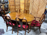 Dining Set: Table, 2 Leaves, Table Pads and (8) Chairs***HEAVY ITEM***READ DETAILS ON PICK UP POLICY***