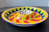 Bella Casa Colorful Fiesta Ceramic Chip & Dip Platter