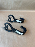 Cast Metal Ornate Heart Hooks