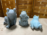 Decorative Garden Frogs, AS IS, Set of 3