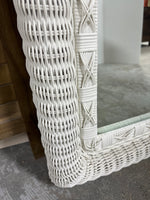 White Wicker Mirror