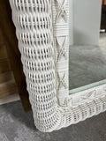 White Wicker Mirror