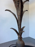Brutalist Style Uttermost Metal Leaf Table Lamp (WORKS)