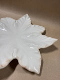 Cream Colored Leaf Dish