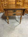 Pennsylvania House Two Drawer Drop Leaf End Table