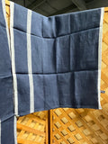 Navy/Gray Table Runners and Cloth Napkins, by Caravan, 10 pc