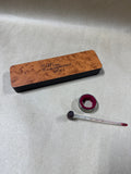 The Wine Connoisseur Set I Thermometer & Silverplate Drip Stopper With Case