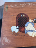 Folk Hand Painted Vintage Wooden Writing Lap Desk