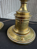 Pair of Large Heavyweight Brass Plated Lamps (WORKS)