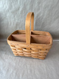 Small Longaberger Basket With Divider
