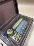 Carved Floral Swiss Music Box With Key - REAS DESCRIPTION