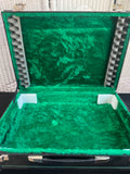 Black Faux Snakeskin Storage Case with Faux Fur Lining