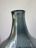 Dimpled Smoke Gray Glass Demijohn Vase