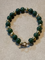 Green/Gold Beaded Bracelet