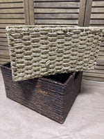 Pair of Storage Baskets with Wire Frames