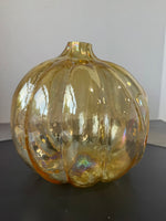 Illuminations Amber Luster Glass Pumpkin Luminary (2 AVAILABLE—PRICED INDIVIDUALLY AT $15 EACH)