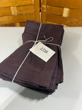 Set of 4 Pottery Barn Deep Purple Cloth Napkins, 20"x20"