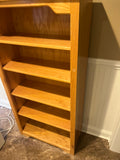Oak Bookcase with Adjustable Shelves