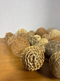 Small Straw And Twine Orbs Lot - 23 Orbs