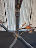 Black & Copper Tone Metal Bird in Branches Accent Table