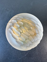 (H) Frosted Champagne Art Glass Paperweight