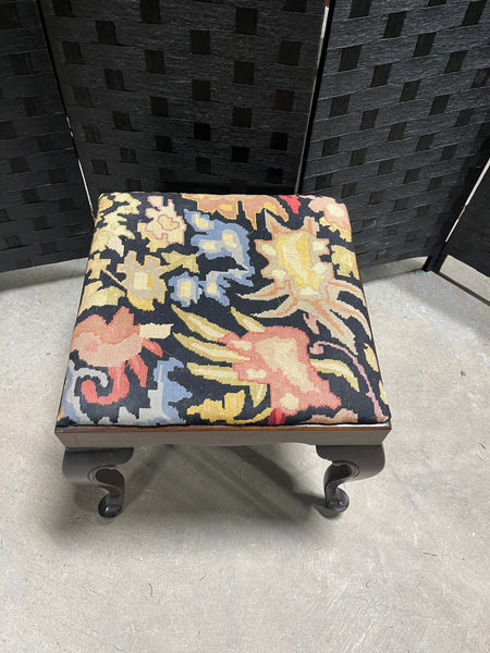 Antique Needlework Footstool – Williamsburg Estate Services