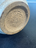 Speckled Signed Pottery Lidded Garlic Keeper Pot