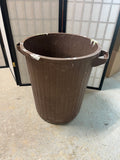 Brown Plasatic Trash Can, No Lid