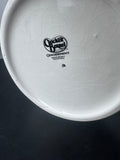 Cracker Barrel Peppermint Spiral Holiday Ceramic Cake Stand