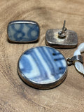 Sterling/Tile Necklace & Earring Set
