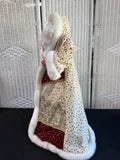 XL Santa Claus in Velvet Cloak Vintage Christmas Tree Topper or Decor
